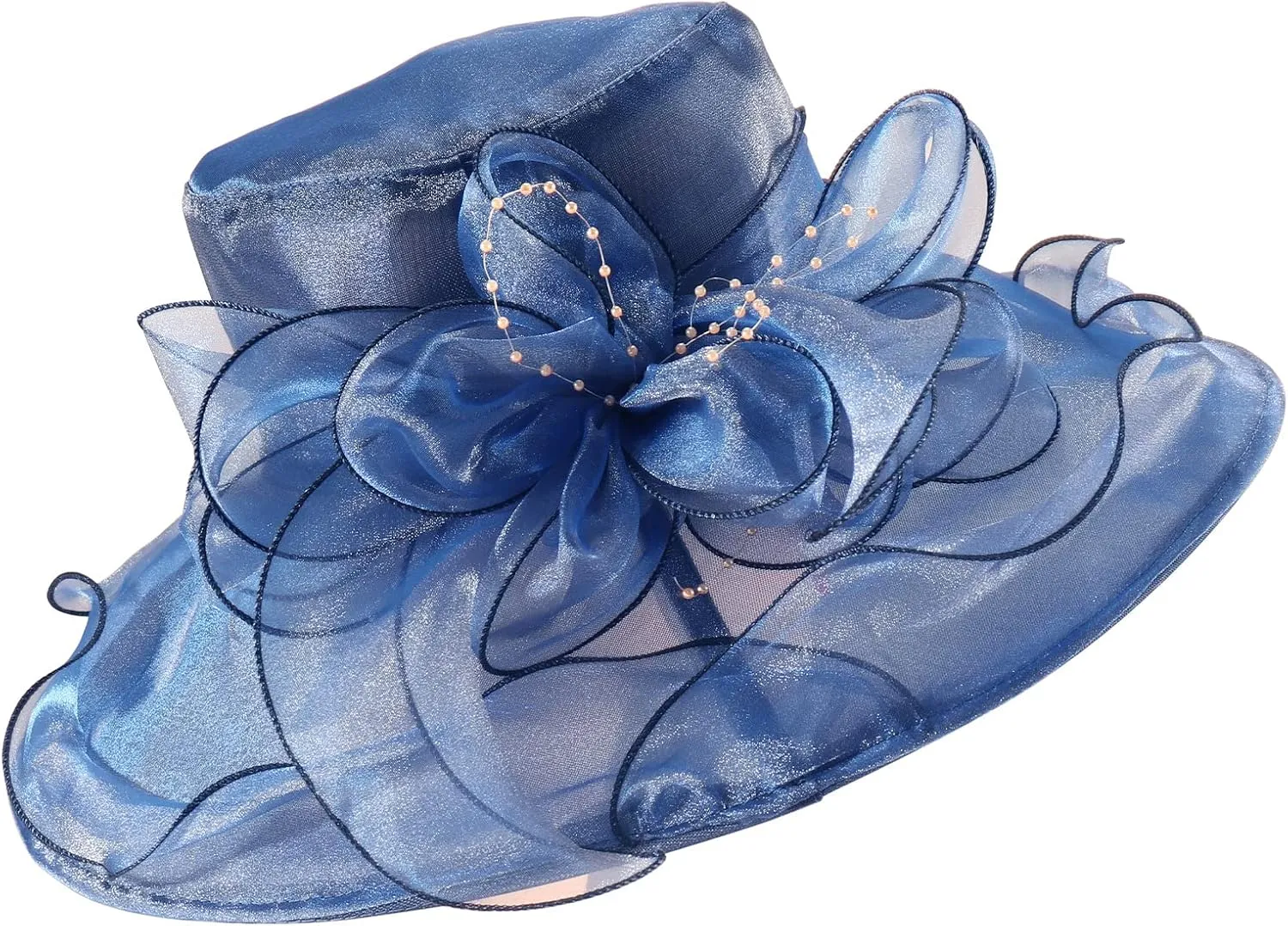 Fascinator Hats for Women Tea Party Hats and Gloves Pearl Jewelry Set Derby Hat for Cocktail Wedding