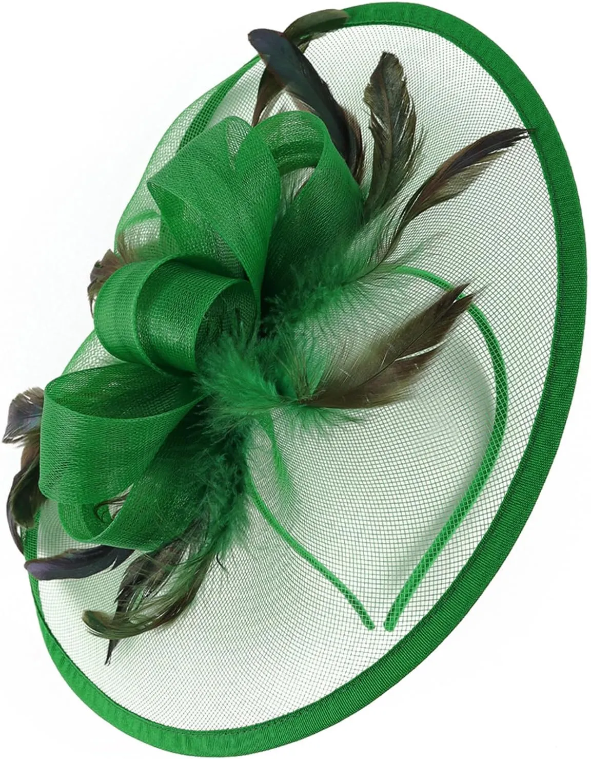 Fascinator Hats for Women Tea Party Hats and Gloves Pearl Jewelry Set Derby Hat for Cocktail Wedding