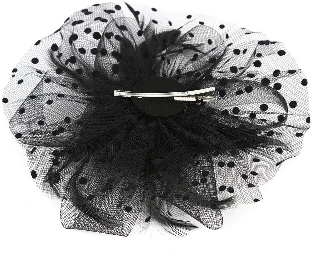 Fascinators for Women Derby Hat with Clip for Cocktail Ball Wedding Bridal Wedding Veil