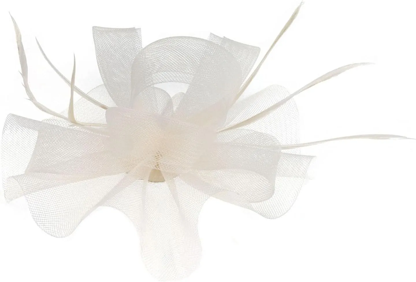 Fascinators Hat Cocktail Tea Party Headwear with Veil Headband Flower Mesh Hair Clip for Girls and Women Wedding Hat