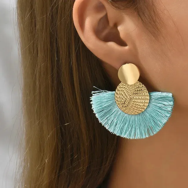 Fashion Bohemian Big Tassel  Earrings