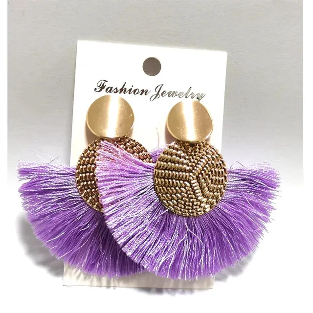 Fashion Bohemian Big Tassel  Earrings