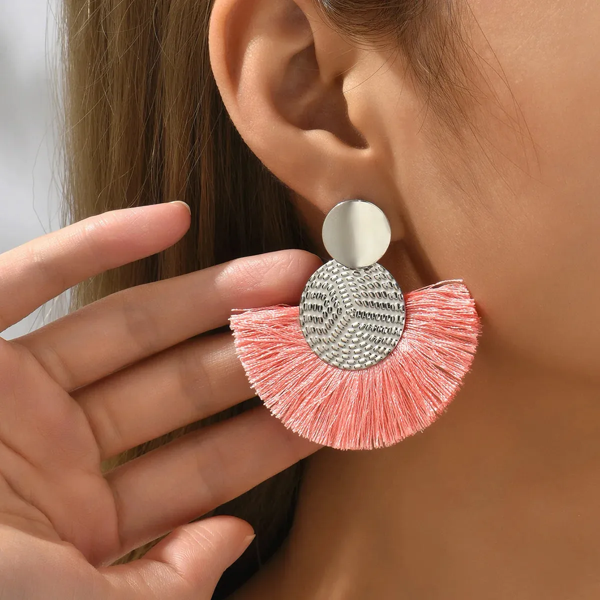 Fashion Bohemian Big Tassel  Earrings