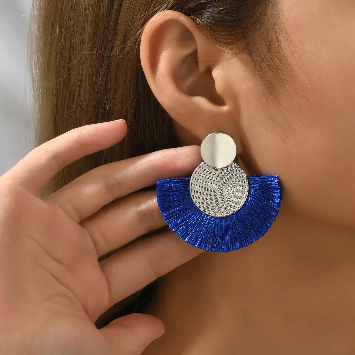 Fashion Bohemian Big Tassel  Earrings