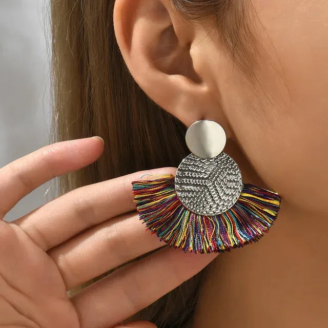 Fashion Bohemian Big Tassel  Earrings