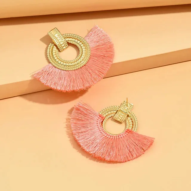 Fashion Bohemian Big Tassel  Earrings