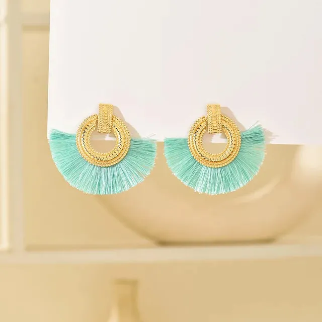 Fashion Bohemian Big Tassel  Earrings