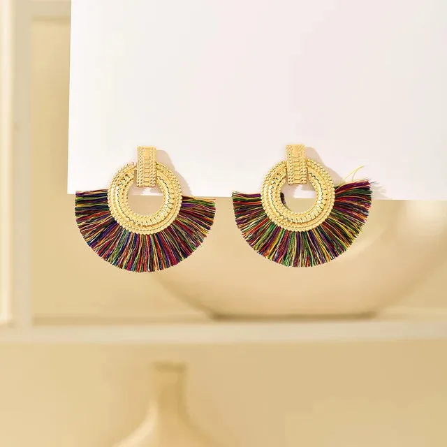 Fashion Bohemian Big Tassel  Earrings