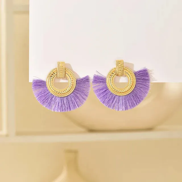 Fashion Bohemian Big Tassel  Earrings