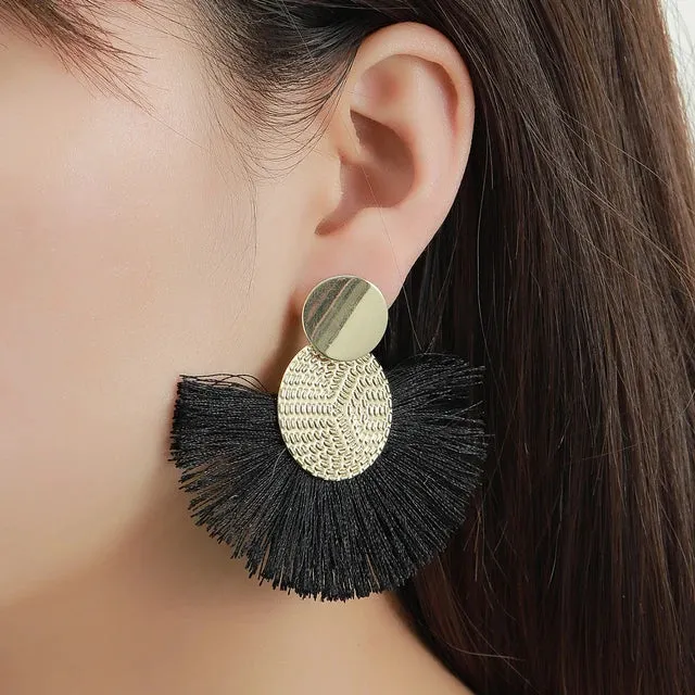 Fashion Bohemian Big Tassel  Earrings