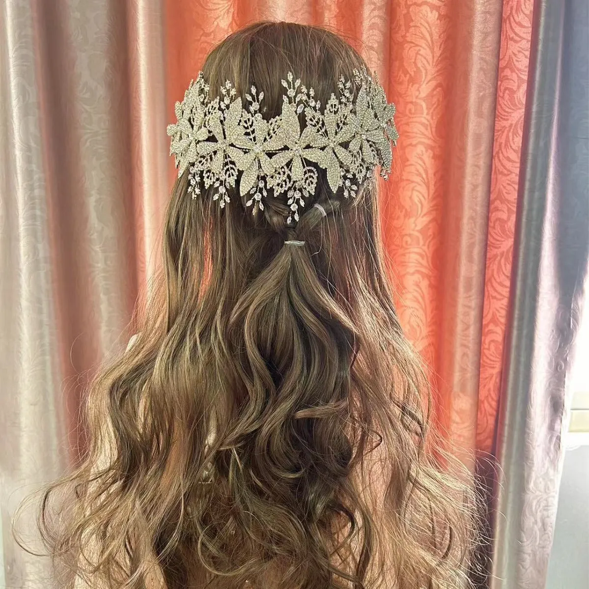 Fashion Bride Flower Headband 3A Zircon  Bride headwear, hairband, studio design, party performance headwear