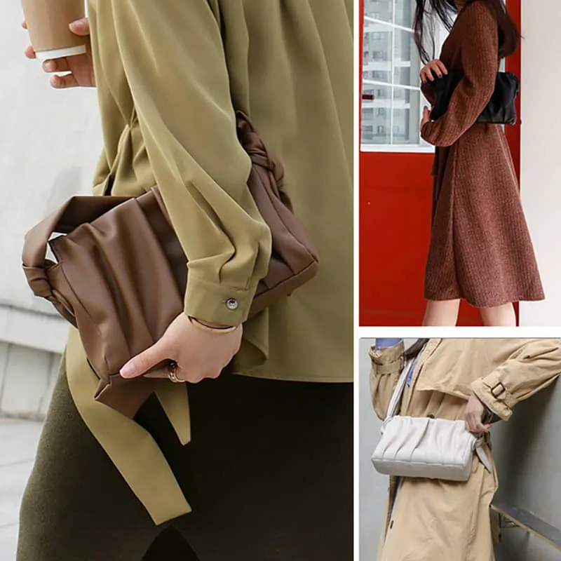 Fashion pleated crossbody bag shoulder bag