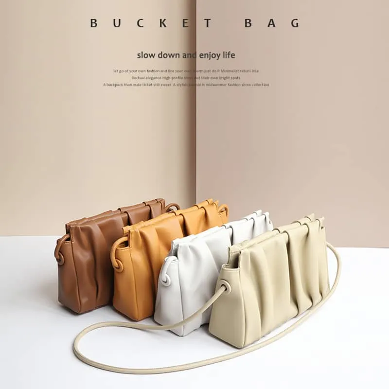 Fashion pleated crossbody bag shoulder bag
