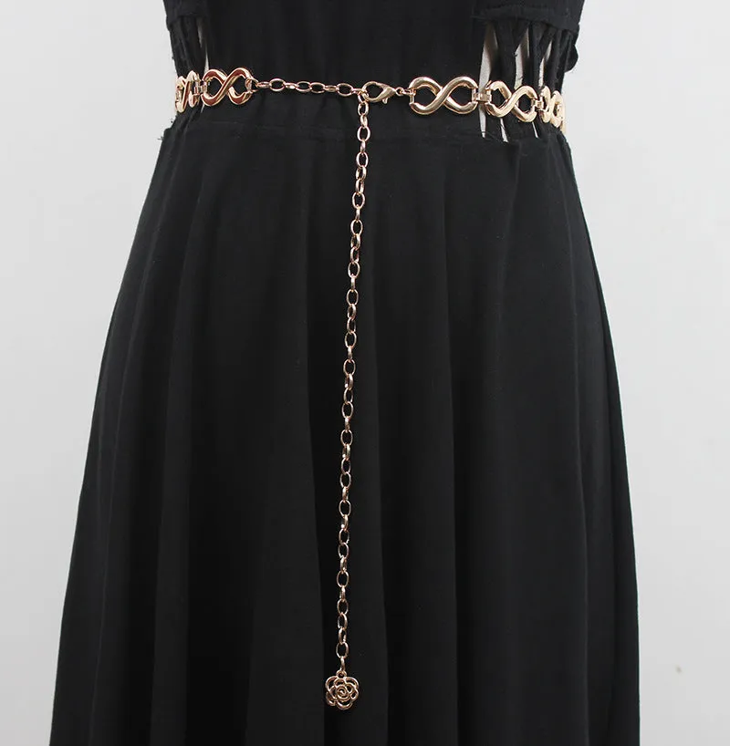 Fashion Versatile Friendship Infinity Symbol Belt With Skirt Belt Pants Chain Waist Chain