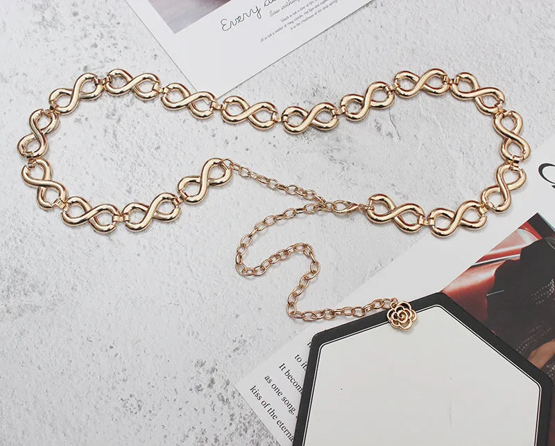 Fashion Versatile Friendship Infinity Symbol Belt With Skirt Belt Pants Chain Waist Chain