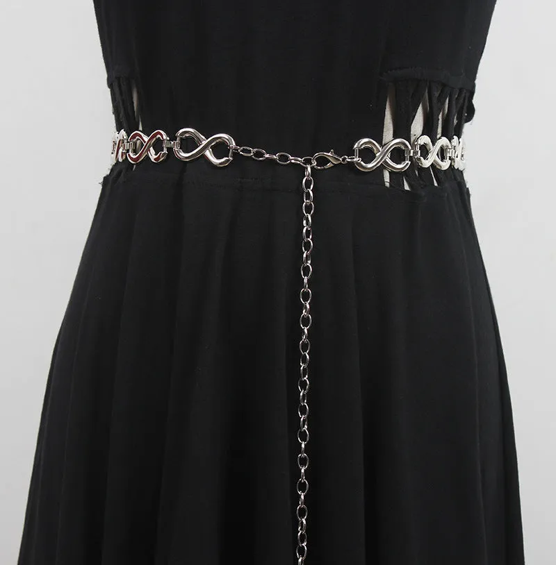Fashion Versatile Friendship Infinity Symbol Belt With Skirt Belt Pants Chain Waist Chain