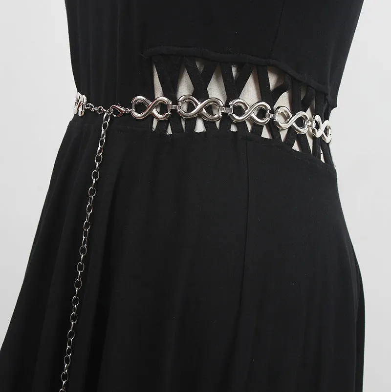 Fashion Versatile Friendship Infinity Symbol Belt With Skirt Belt Pants Chain Waist Chain