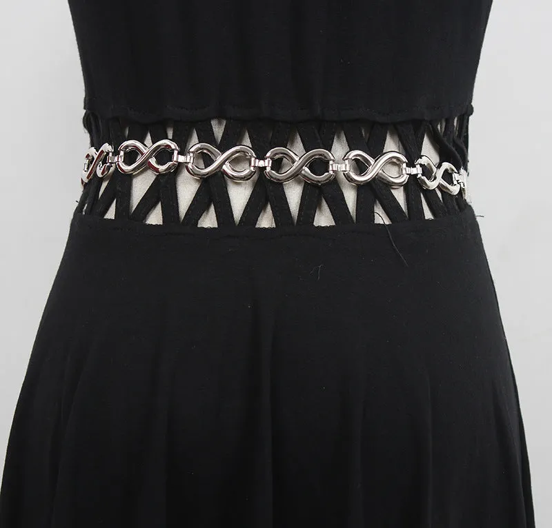 Fashion Versatile Friendship Infinity Symbol Belt With Skirt Belt Pants Chain Waist Chain