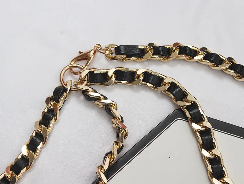 Fashion Women Hip Hop Mini Chain Crossbody Retro Coin Purse Waist Chain Clothes Decorative Belt