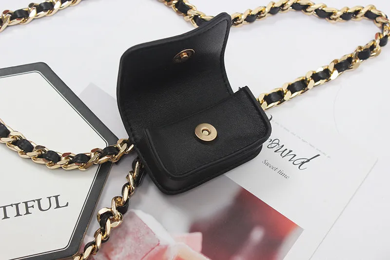 Fashion Women Hip Hop Mini Chain Crossbody Retro Coin Purse Waist Chain Clothes Decorative Belt