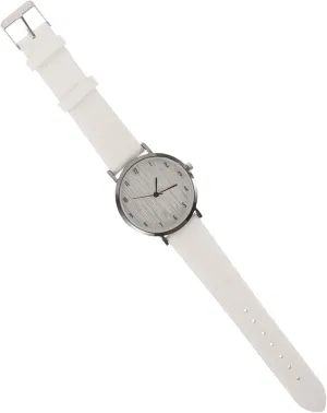 Fashionable Grain Pattern Watch for Women Stylish Leather Strap Wrist Watch Band for Meetings Parties