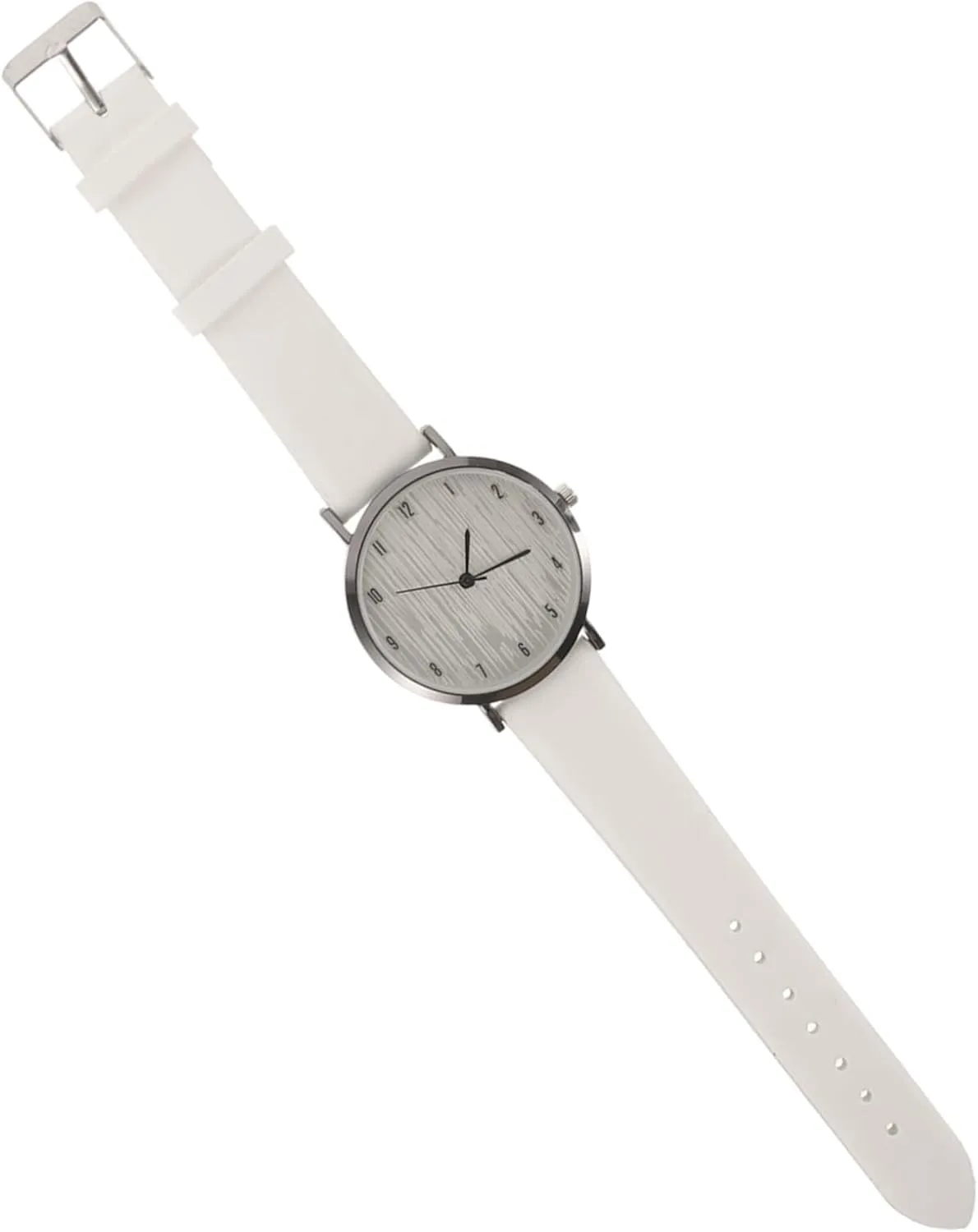 Fashionable Grain Pattern Watch for Women Stylish Leather Strap Wrist Watch Band for Meetings Parties