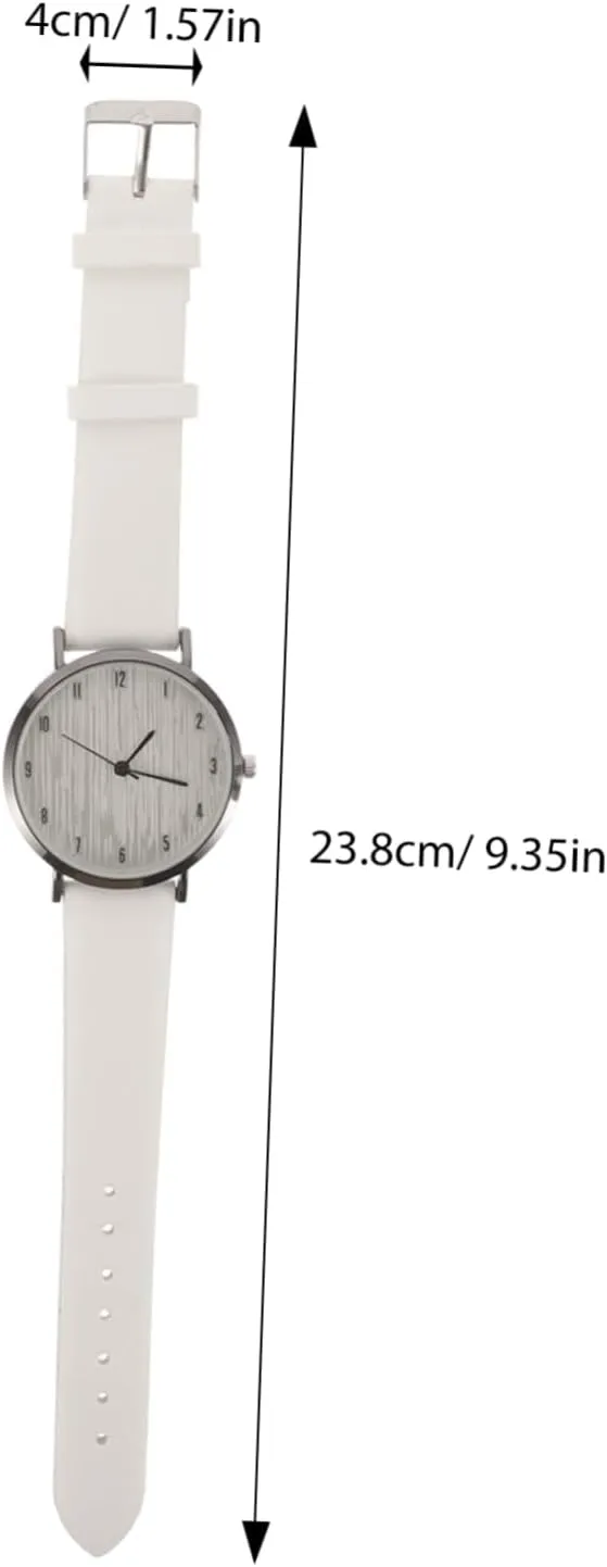 Fashionable Grain Pattern Watch for Women Stylish Leather Strap Wrist Watch Band for Meetings Parties