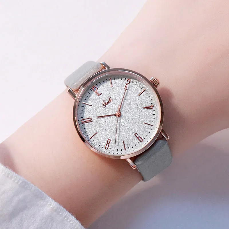 Fashionable simple digital face belt waterproof women's  watch