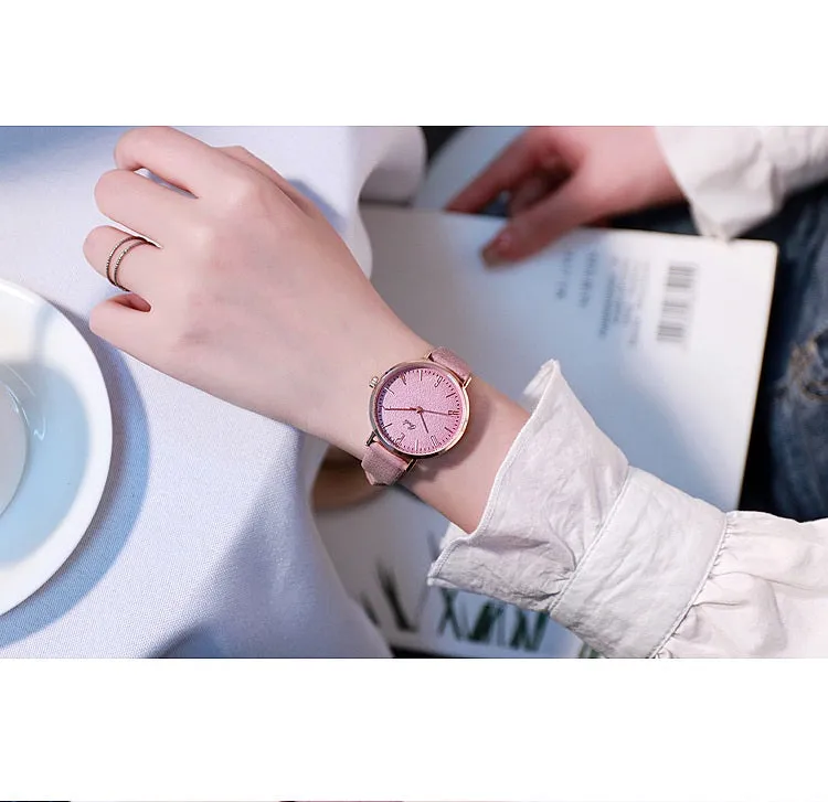 Fashionable simple digital face belt waterproof women's  watch