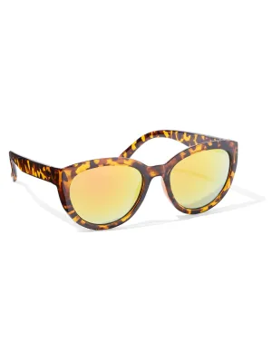 Faux-Tortoise Cat-Eye Sunglasses