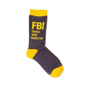 FBI Female Body Inspector Cotton Socks Gift Socks for Her&Him Funny Socks Cotton Art Socks Stylish Unisex Socks Custom Socks Birthday Socks