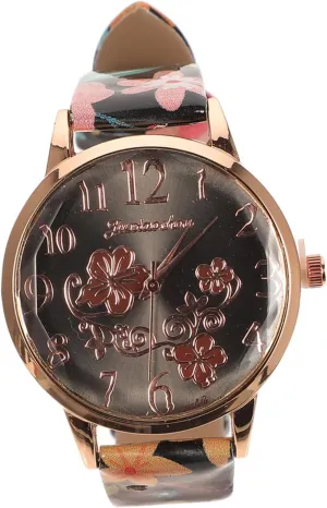 Female Casual Watch with Printed Leather Strap Stylish Light Luxury Wrist Watch for Women Birthday Any