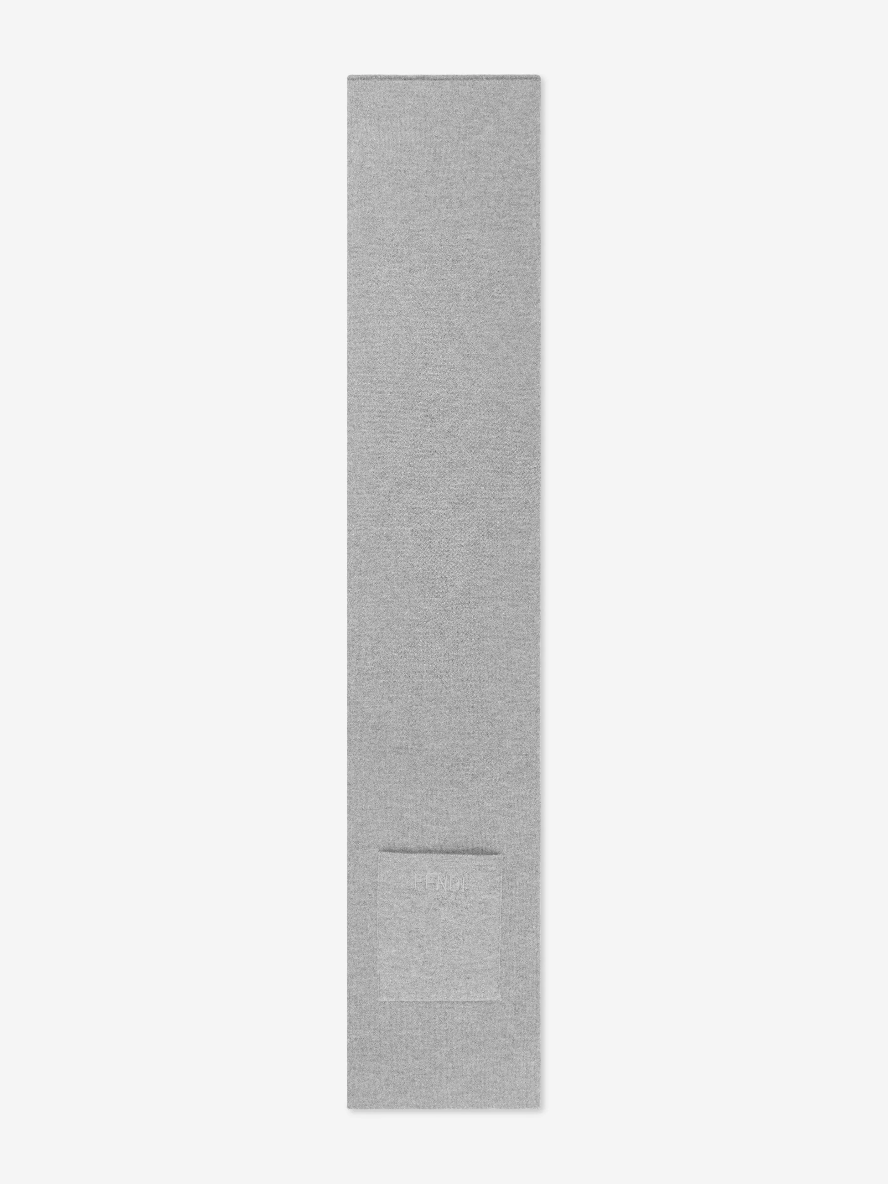 Fendi Kids FF Reversible Scarf in Grey