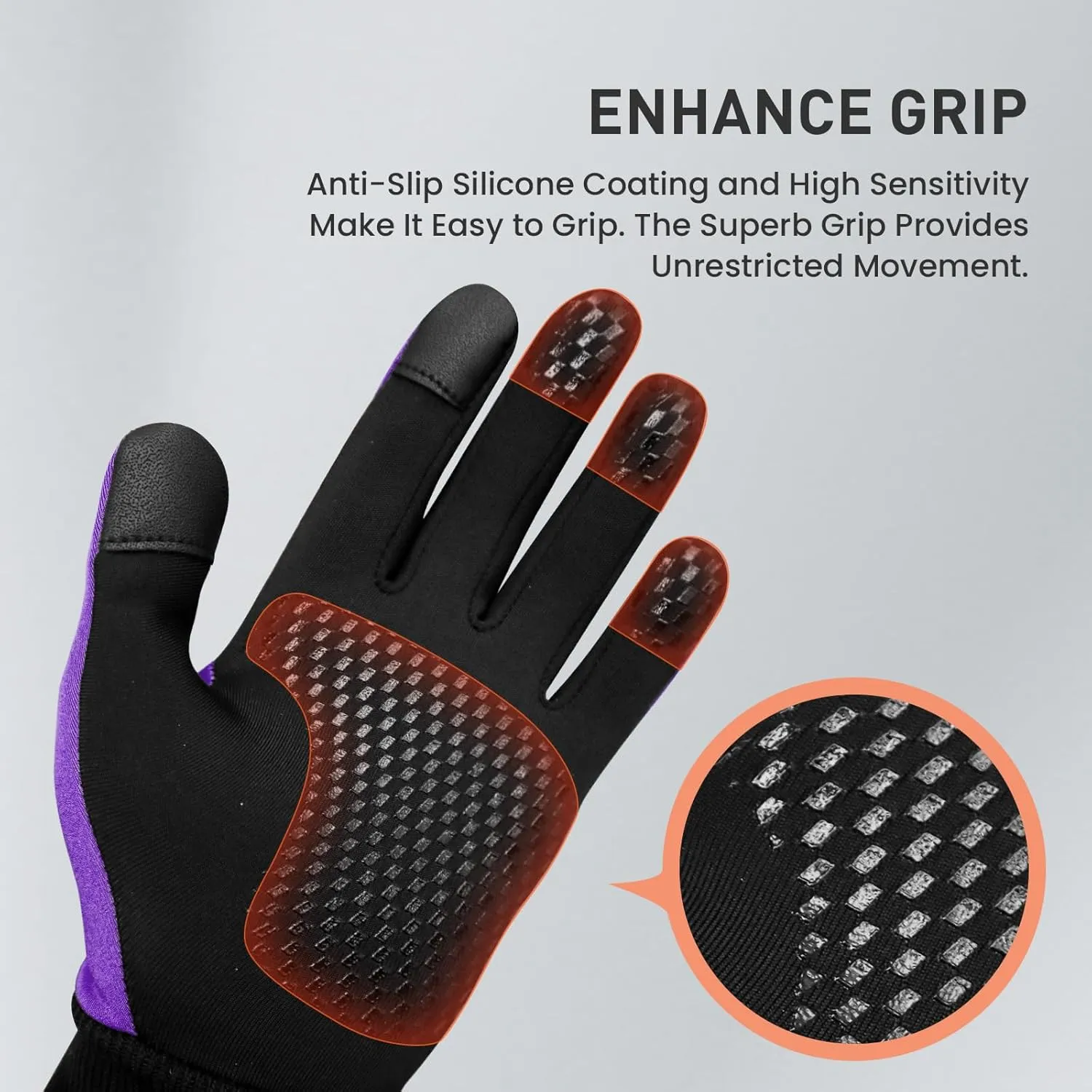 FINGER TEN Winter Gloves Touchscreen for Kids Boys Girls Running Thermal Gloves for Cold Weather, Youth Lightweight Warm Touch Screen Gloves for Texting Hiking Skating Football Soccer