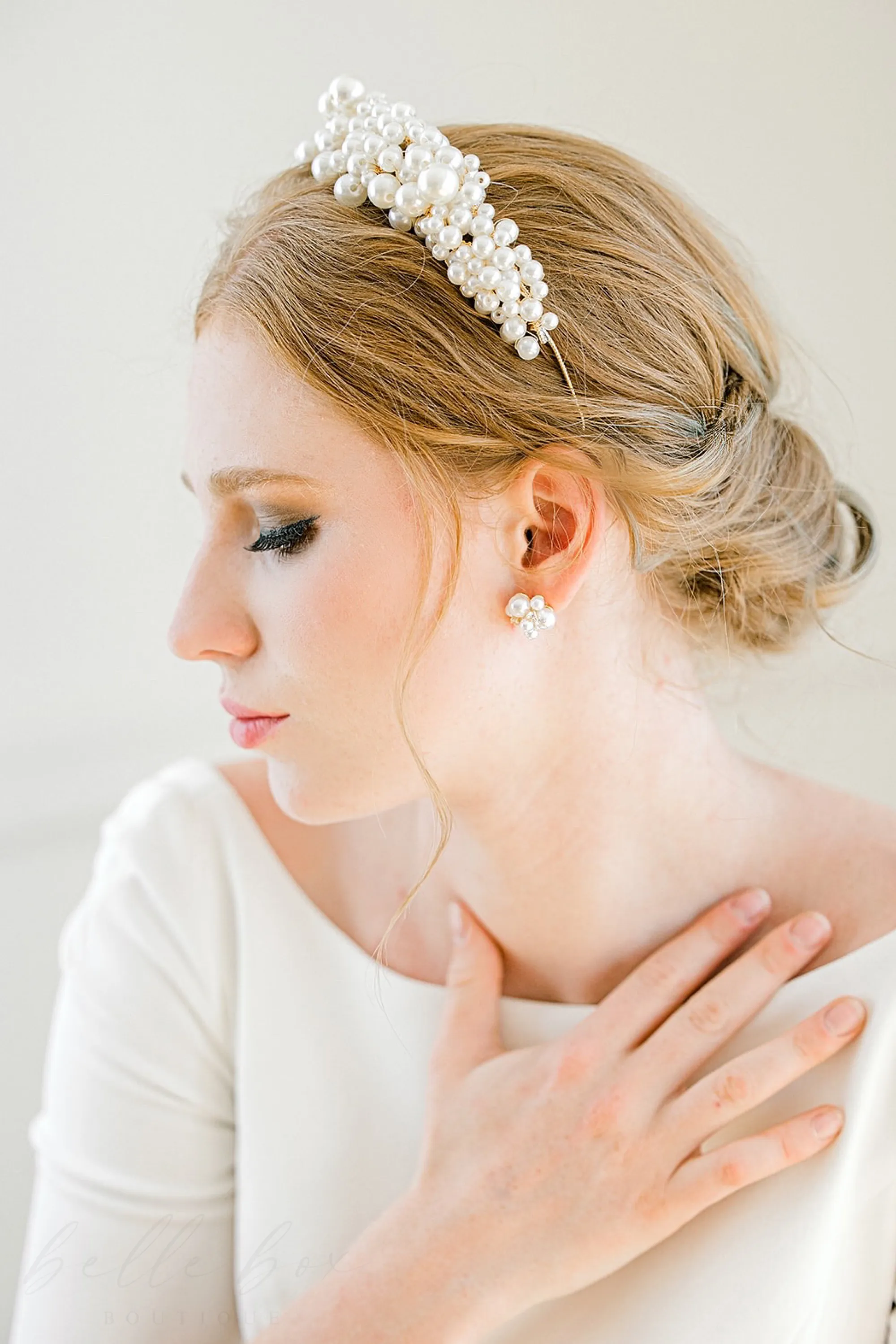Fiola Pearl Crown Headband