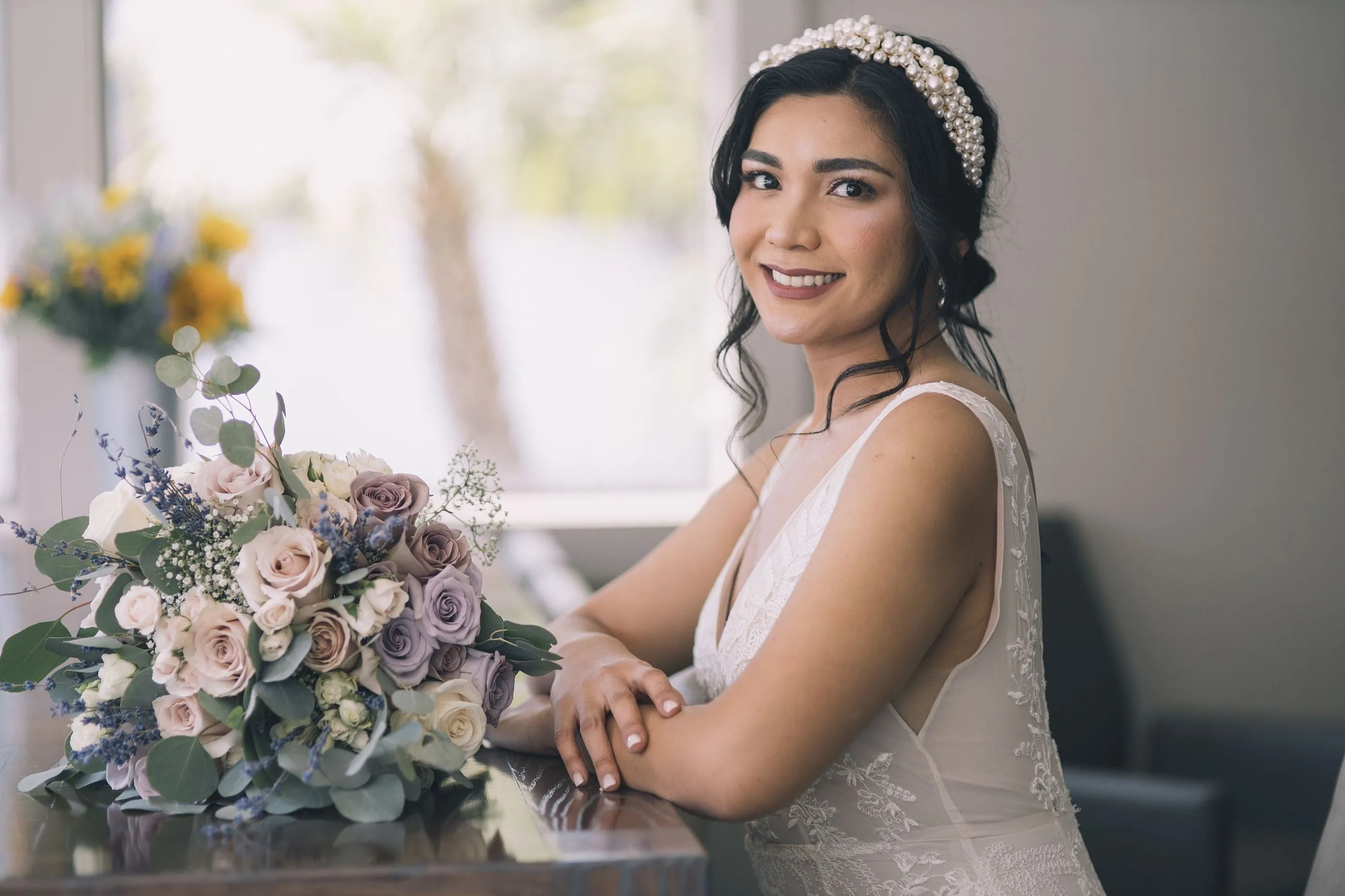 Fiola Pearl Crown Headband