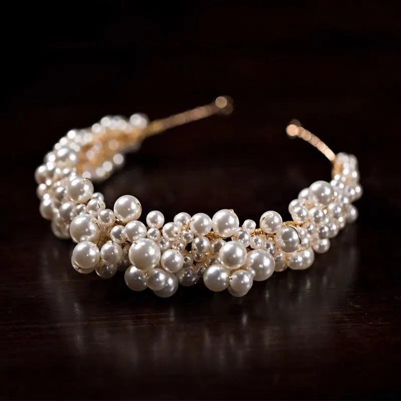 Fiola Pearl Crown Headband