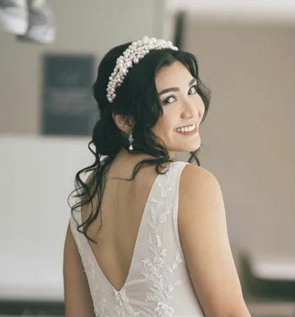 Fiola Pearl Crown Headband