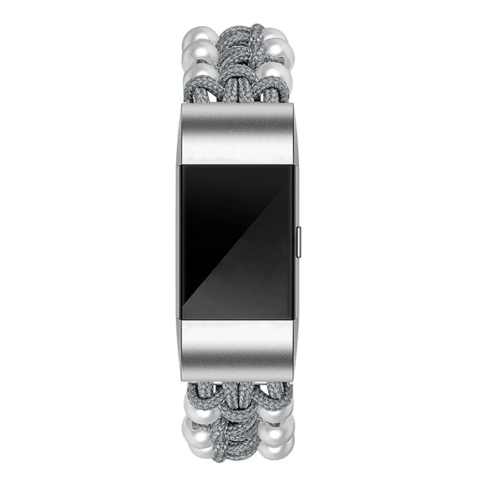 Fitbit Charge 2 stylish orb nylon watch strap - Grey