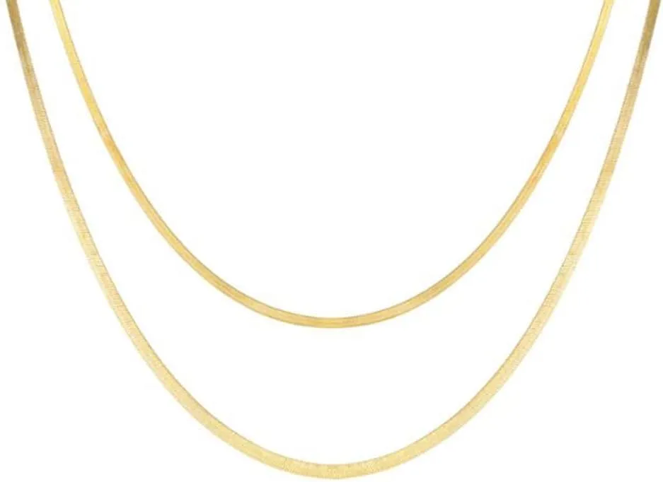 Flat Snake Waist Chain Body Chain Simple Double Layer Snake Bone Chain Women's Body Chain Personalized Punk Vacation Waist Chain