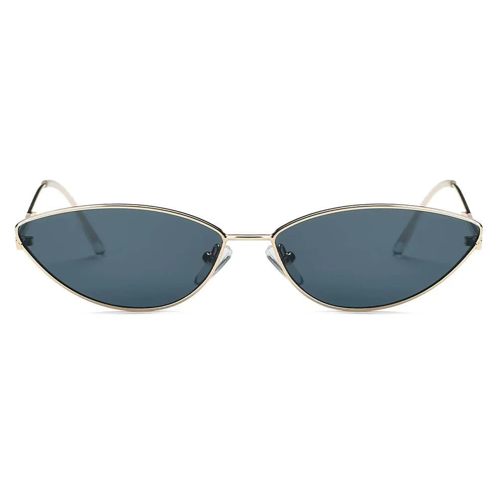 FLINT | S3012 - Small True Retro Vintage Slim Metal Sunglasses
