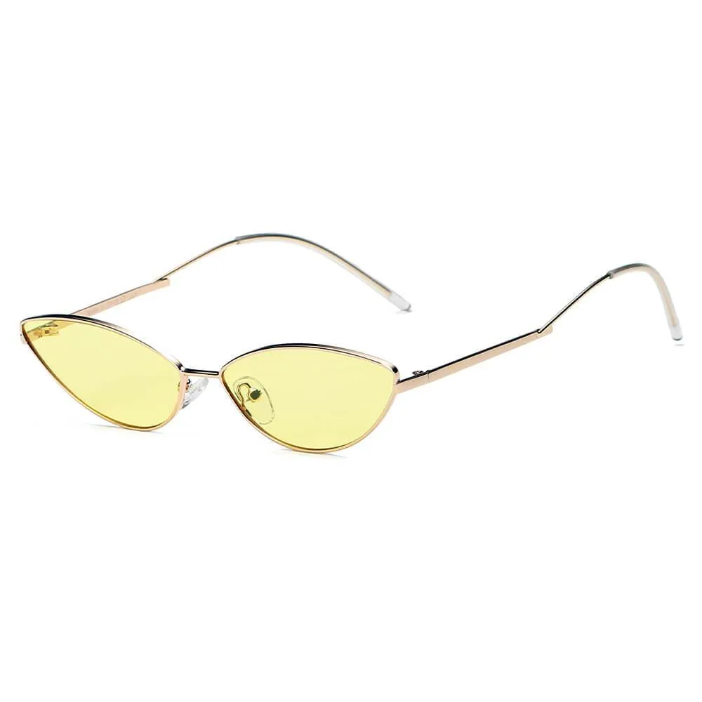 FLINT | S3012 - Small True Retro Vintage Slim Metal Sunglasses