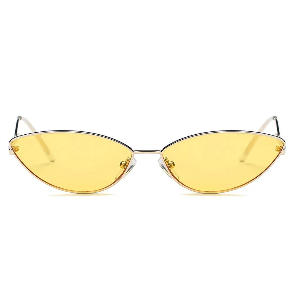 FLINT | S3012 - Small True Retro Vintage Slim Metal Sunglasses