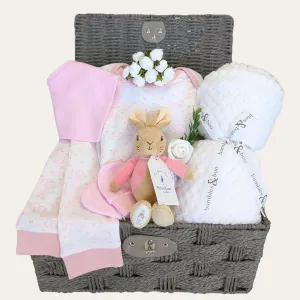 Flopsy Bunny's Bedtime Adventure, Baby Girl Gifts Basket