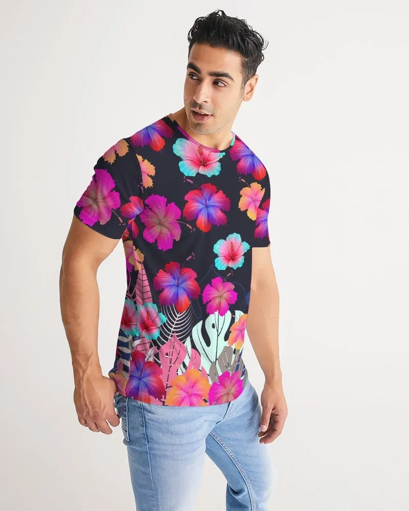 Floral Hibiscus Flamingos Matching Couples Outfits