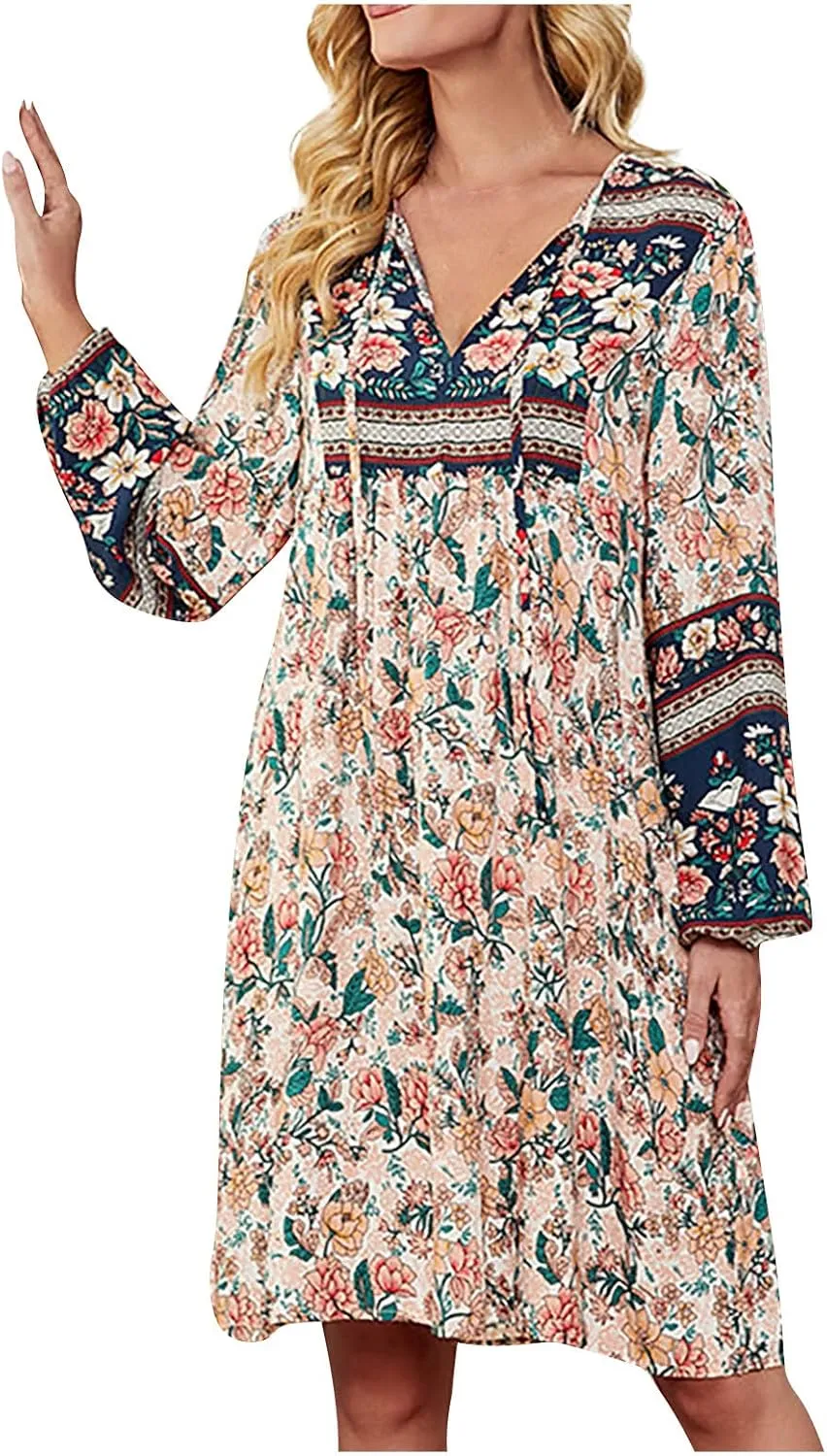 for Women Ladies Elasticized Shirt Patterned Long Sleeve Limp Racerback