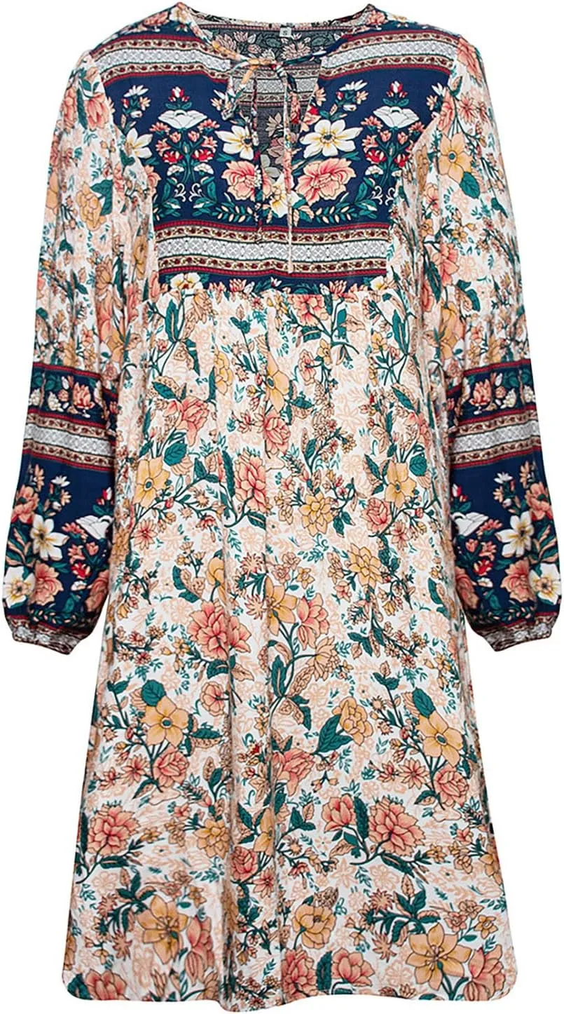 for Women Ladies Elasticized Shirt Patterned Long Sleeve Limp Racerback