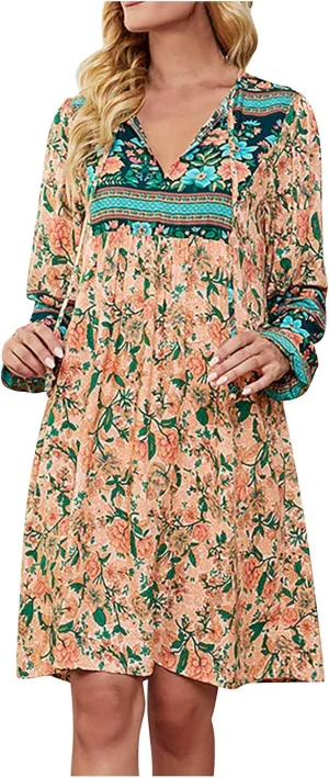for Women Ladies Elasticized Shirt Patterned Long Sleeve Limp Racerback