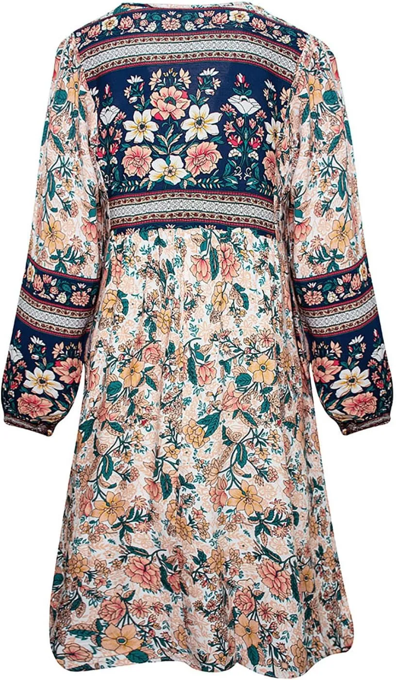 for Women Ladies Elasticized Shirt Patterned Long Sleeve Limp Racerback
