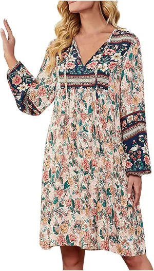 for Women Ladies Elasticized Shirt Patterned Long Sleeve Limp Racerback